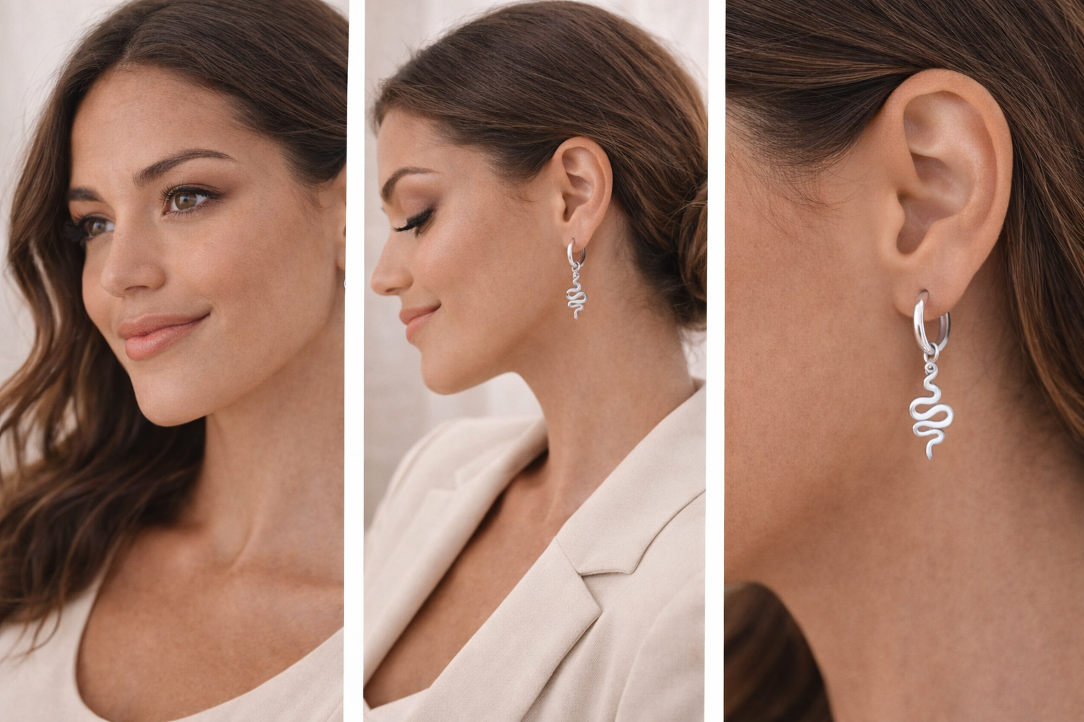 Boucles d'oreilles serpent